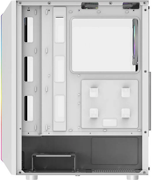 Kasë Darkflash DK151, Middle Tower, 3 ventilatorë RGB, e bardhë