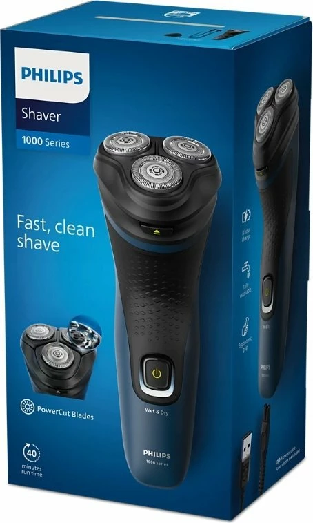 Makinë rroje Philips Series 1000 S1151/00, Wet & Dry, 40 min, NiMH, blu navy