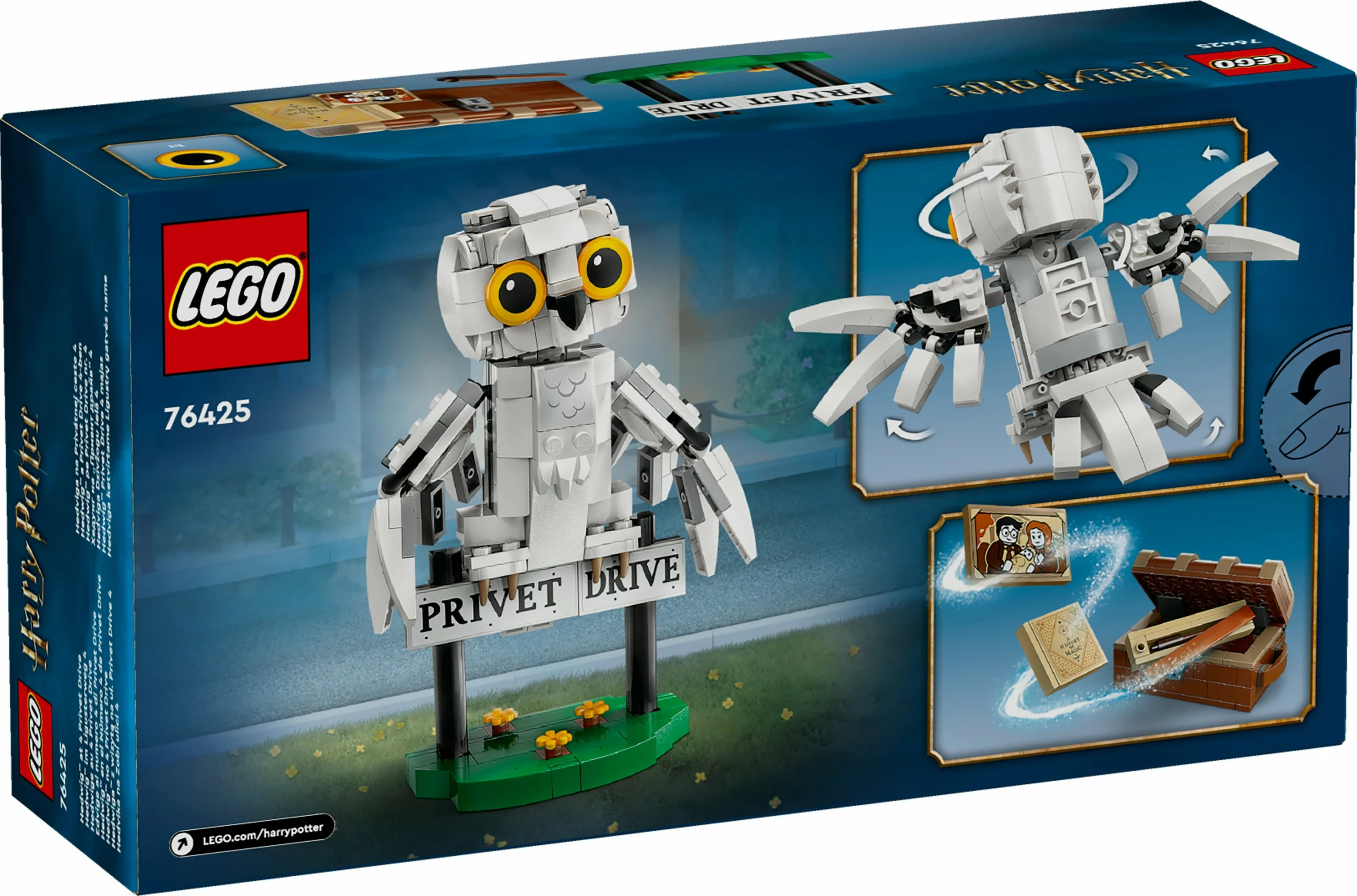Set ndërtimi LEGO Harry Potter Hedwig 76425, 337 pjesë, multikolor