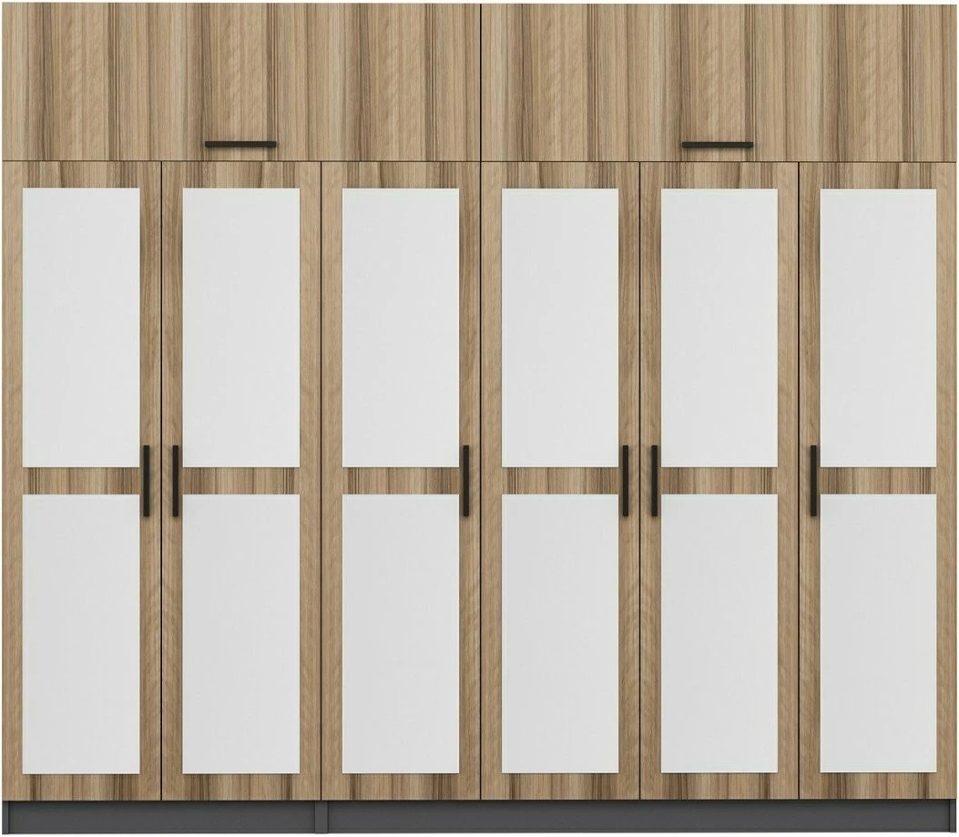 Dollap për rroba, ngjyrë arrë dhe antracit, Skye Decor - 5215