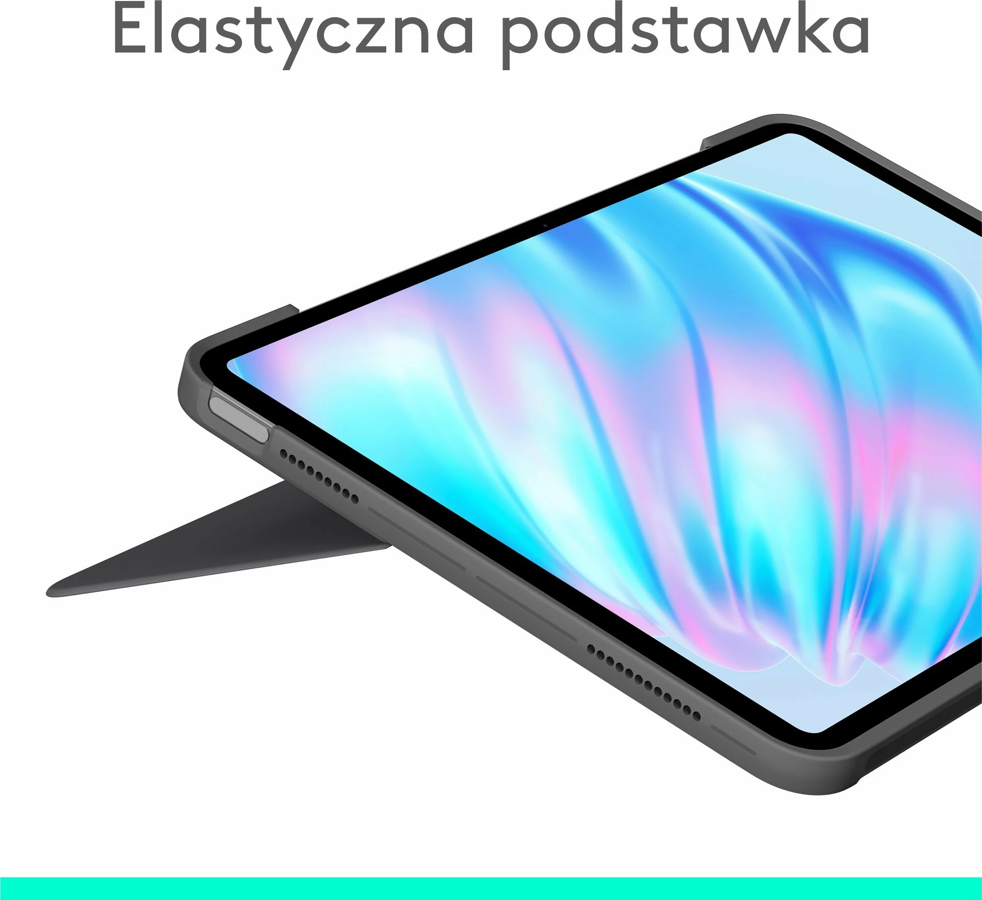 Tastierë me Mbështjellës Logitech Combo Touch 920-012636 për iPad Air 11" (M2/M3) dhe iPad Air Gen 4/5 10.9", QWERTY US International, me trackpad, me ndriçim tastesh, Smart Connector, Gri