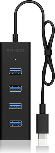 Hub USB ICY BOX IB-HUB1409-C3, USB 3.2 Gen 1, 5000 Mbit/s, i zi, alumin
