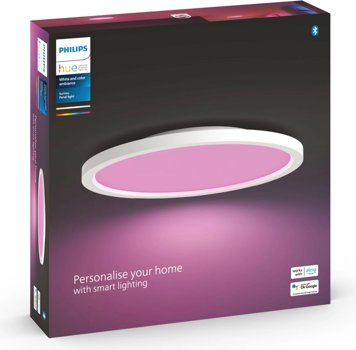 Dritë tavani smart Philips Hue Surimu, LED, Bluetooth, e bardhë
