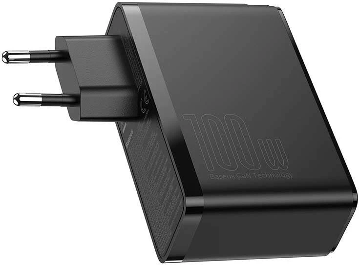 Karikues udhëtimi Baseus GaN2 Pro, 100W, 2x USB-C + 2x USB-A, i zi