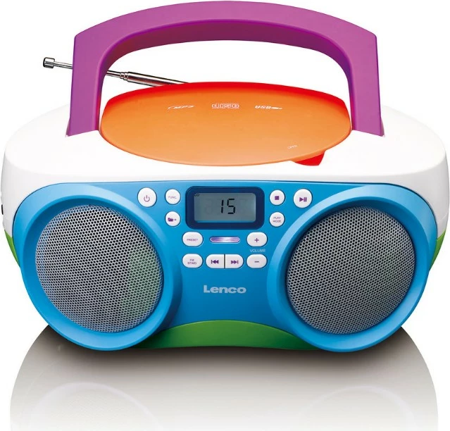 Radio portabile Lenco SCD-41, USB, FM radio, MP3, multikolor