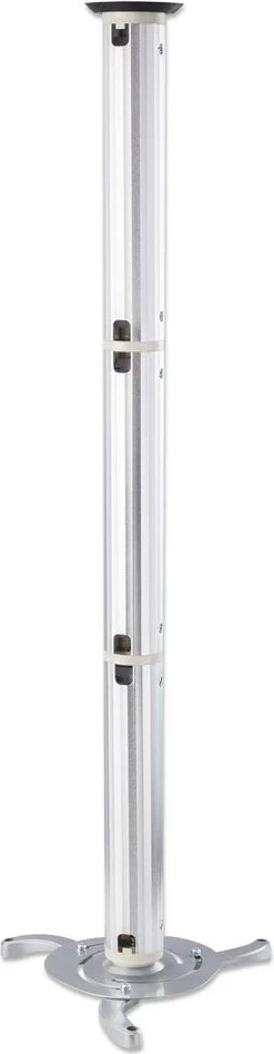 Mbajtës projektori MANHATTAN universal, tavan, rrotullim 360°, lartësi 13-106cm, 10kg, argjend