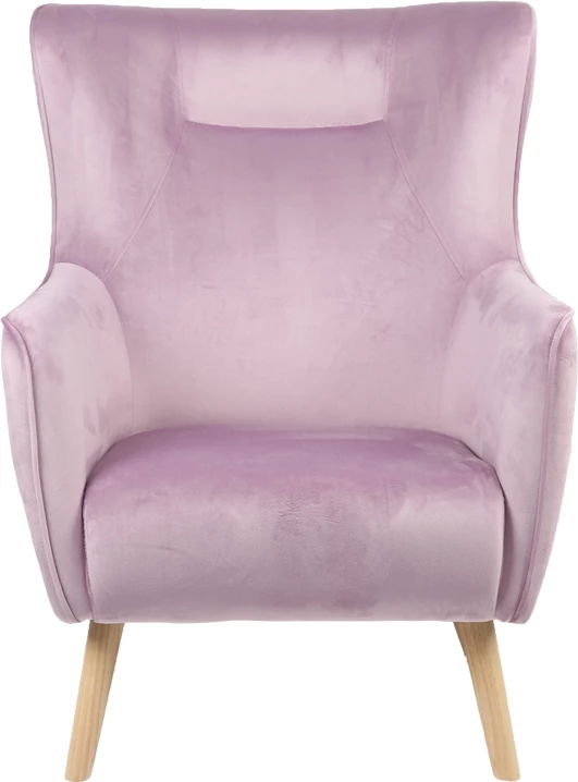 Karrige e rehatshme, pëlhurë kadife, ngjyrë molle të kalbur, këmbë natyrale, 72x89x105cm