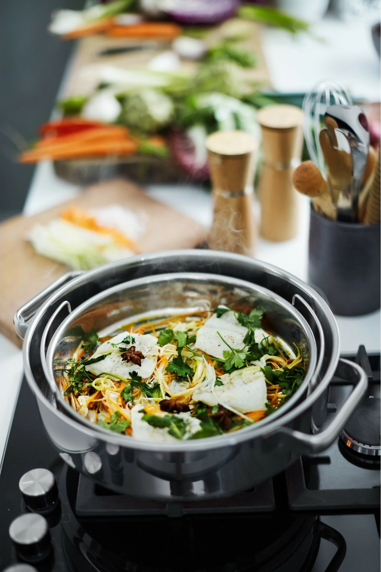 Tenxhere WMF Vitalis 1743016040, 5 L, Inoks, Qeramike, Gaz, Induksion, Inoks, Qelq