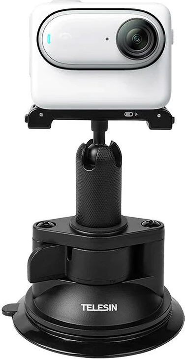 Set bazë magnetike dhe me vakum për kamera sportive Telesin MAG-003, për Insta360 GO 3, e zezë