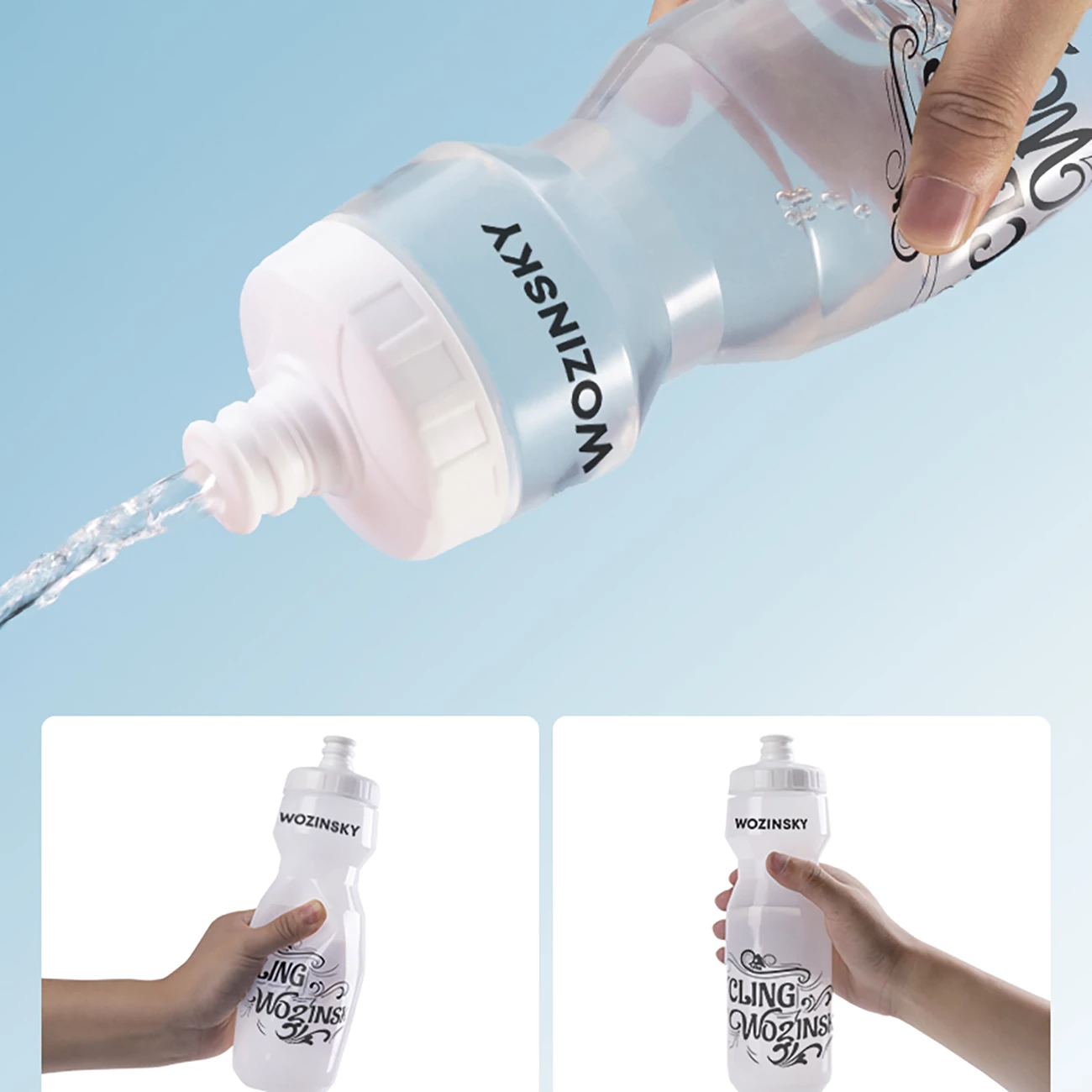 Shishe biçiklete, Hurtel, HBR-01T, 750 ml, transparente