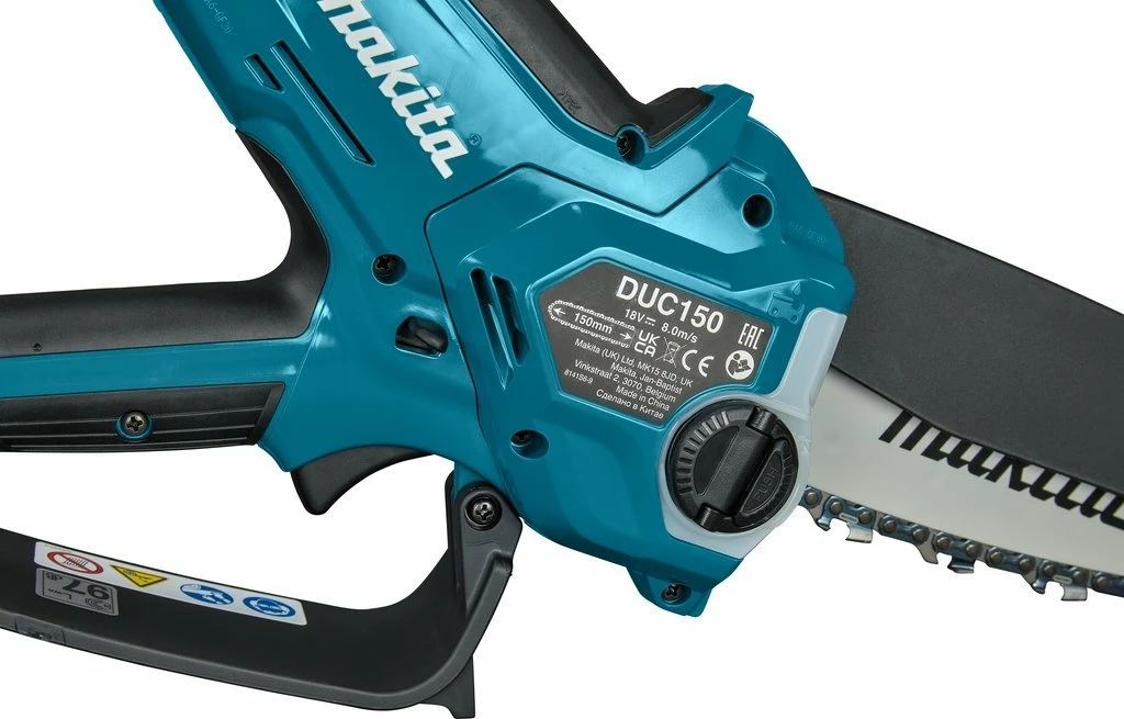 Sharrë zinxhiri degësh Makita DUC150Z01 18V 15 cm, blu/zi, pa bateri/pa karikues