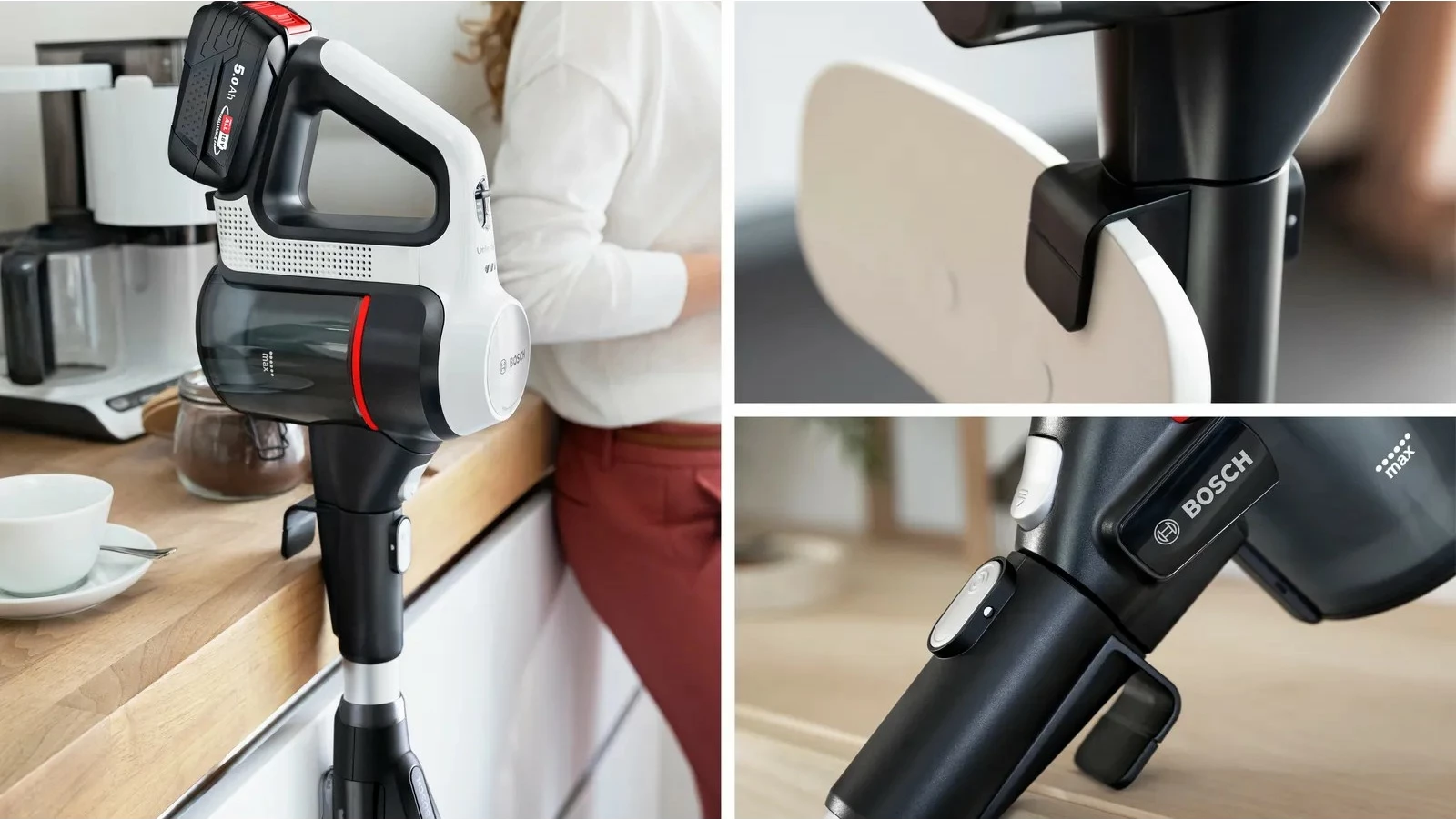 Fshesë me korrent Bosch BSS715CARP, pa qese, 0.3L, 18V, e zezë/argjendtë/e bardhë