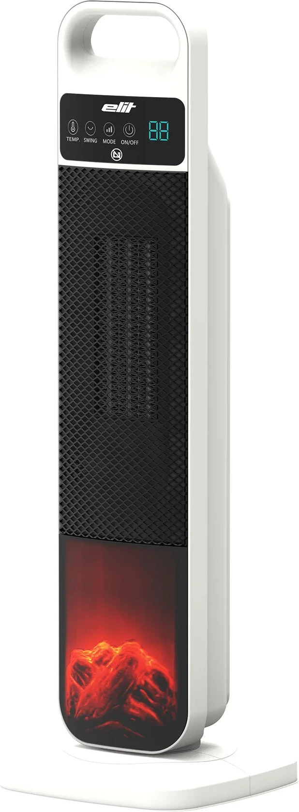 Ngrohës kullë PTC, Elit, PTC TORRE, 2000 W, 2 nivele ngrohje, oscilim automatik, telekomandë, timer 24h, efekt flake