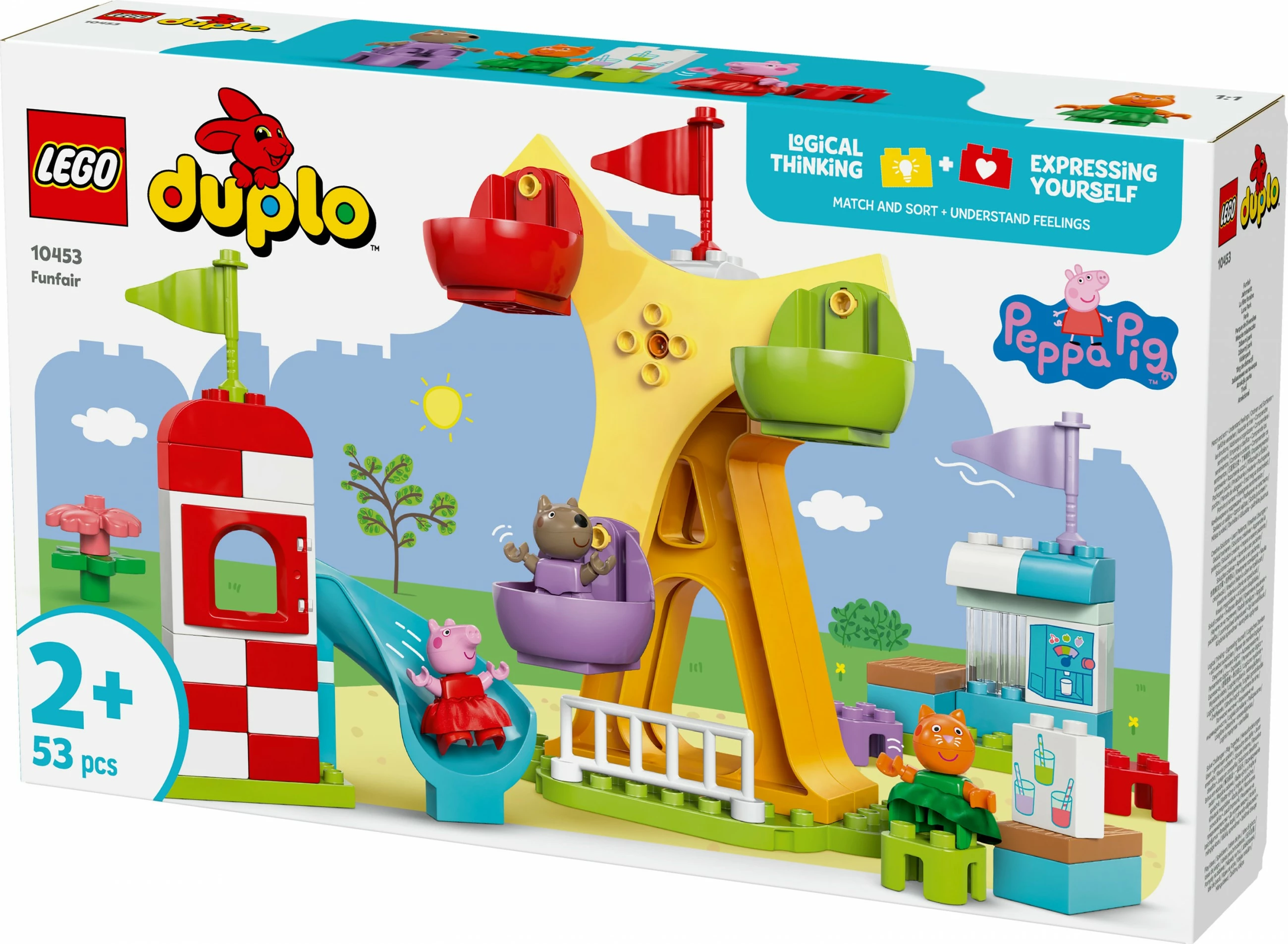 Set ndërtimi LEGO DUPLO Peppa Pig 10453, 53 pjesë, shumëngjyrësh