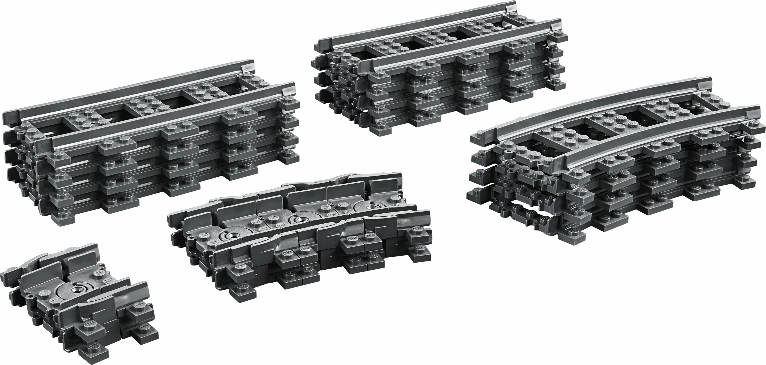Set lodrash LEGO City Tracks 60205, 20 pjesë, ngjyrë gri
