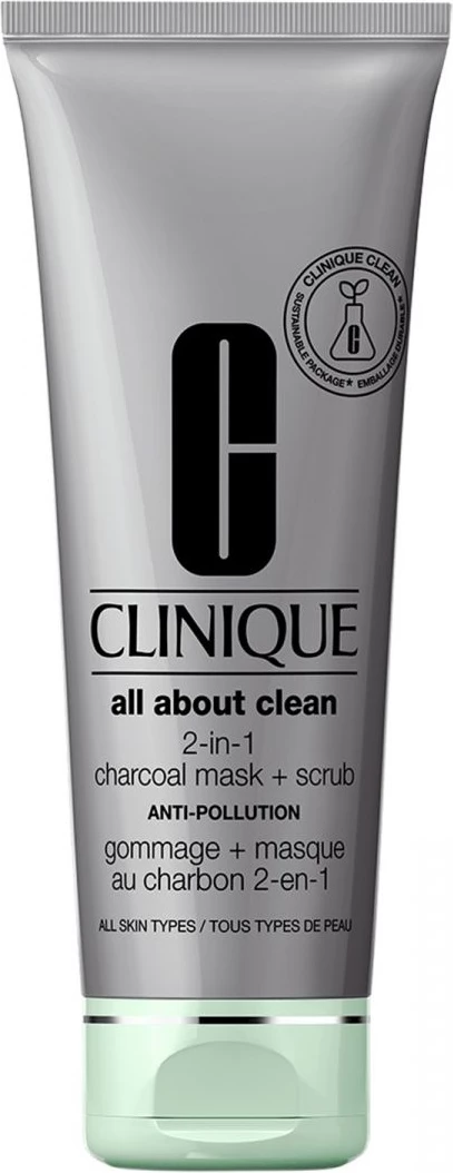 Maskë fytyre për femra Clinique All About Clean 2-in-1 Charcoal Mask + Scrub 100ml