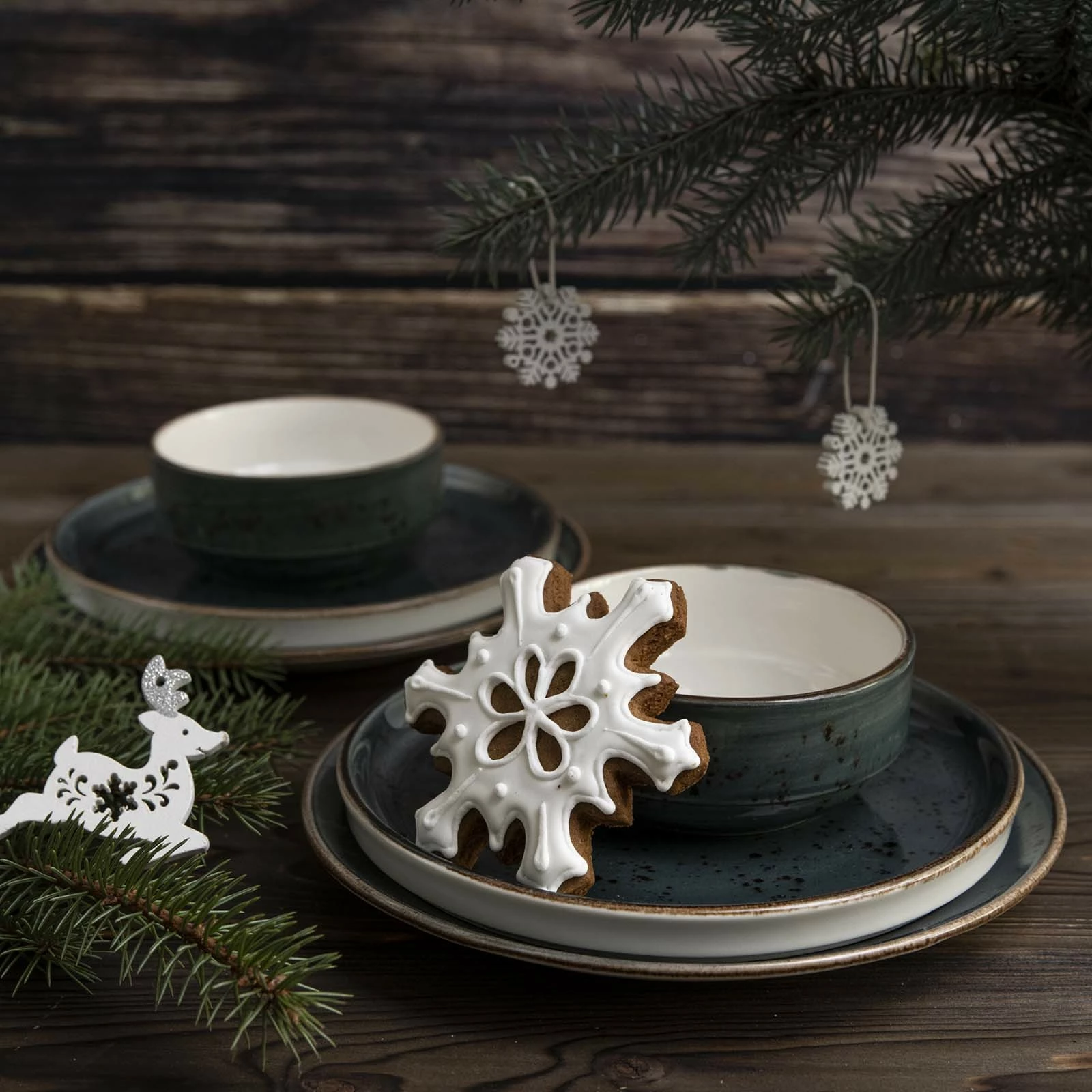 Pjatë e sheshtë Fine Dine Arando Ø240 mm, porcelan, gri, set 6 copë