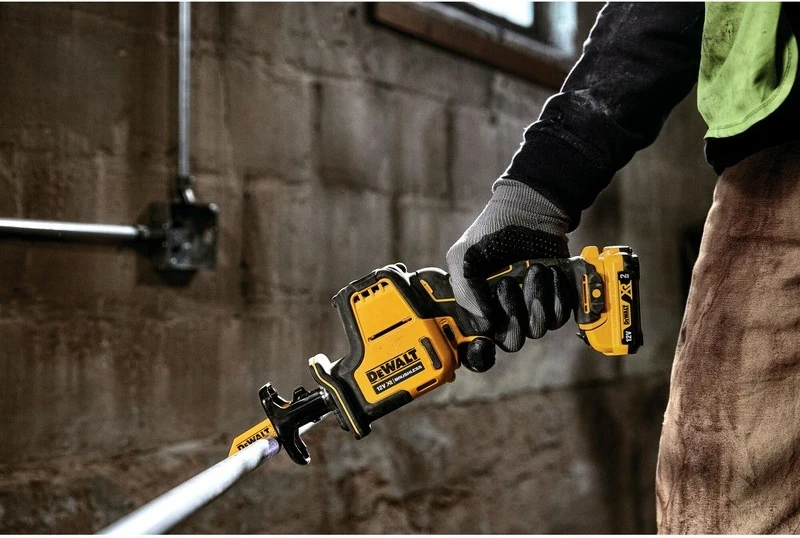 Sharrë elektrike DeWALT DCS312D2-QW, brushless, 12V, 2x2Ah, zi/verdhe