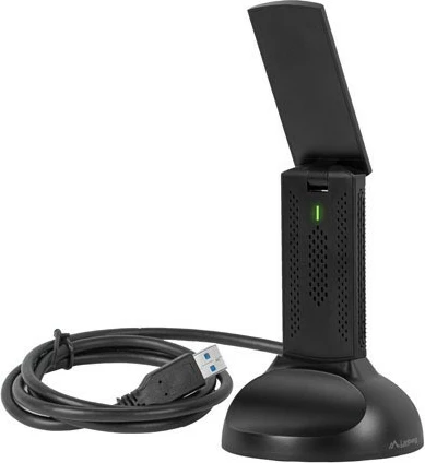Adapter WiFi Lanberg NC-3000-WI, USB 3.0, AX3000, tri-bend, 2 antena të brendshme, i zi