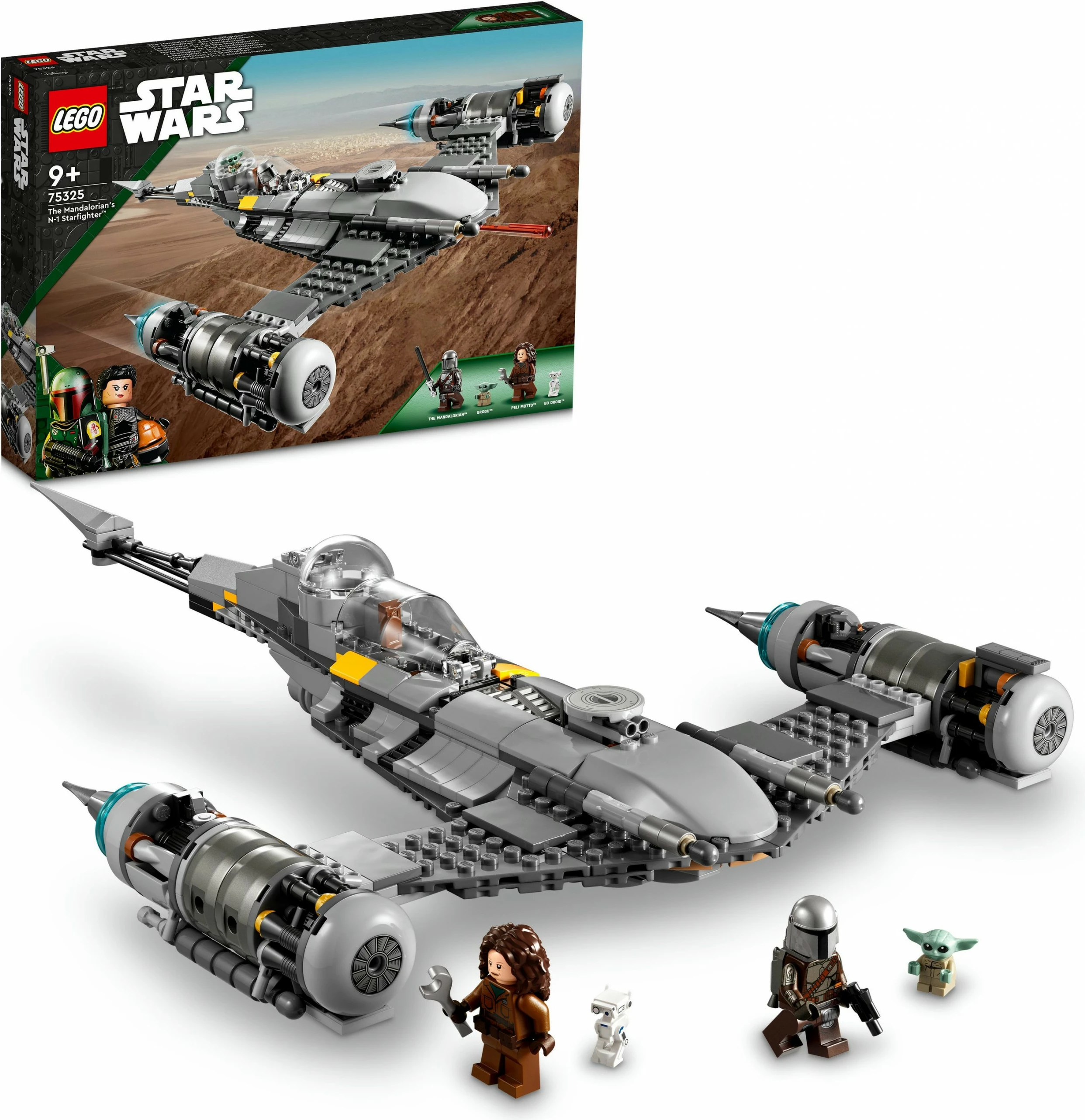 Set ndërtimi LEGO Star Wars The Mandalorian’s N-1 Starfighter, 412 pjesë, plastikë, shumëngjyrësh