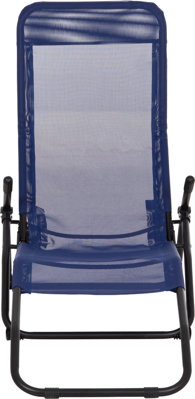 Shezlong relaksues lëkundës, tekstilene blu, metal i zi, SWINGSAND FH6553.05, 142x60x95cm