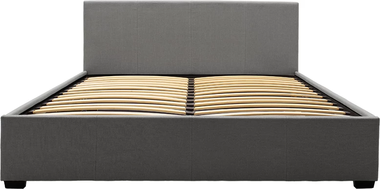 Krevat dopio Norse me stof me hapësirë ruajtëse ngjyrë gri e errët matte 160x200cm