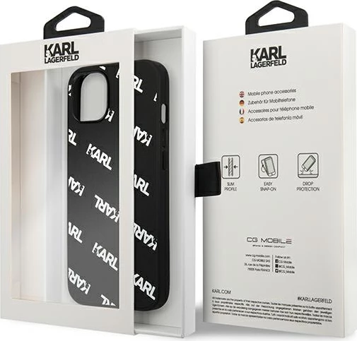 Mbështjellës Karl Lagerfeld KLHCP13SPULMBK3 për iPhone 13 mini, hardcase, i zi