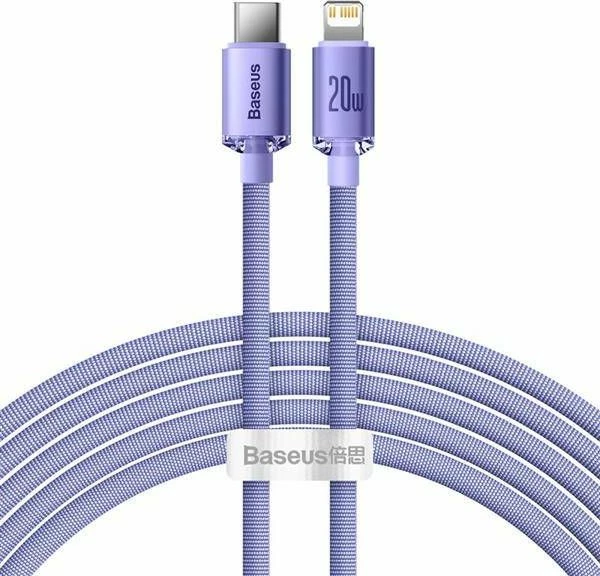 Kabllo USB-C në Lightning Baseus FD-2310 2 m 2.4A, vjollcë, 1 copë