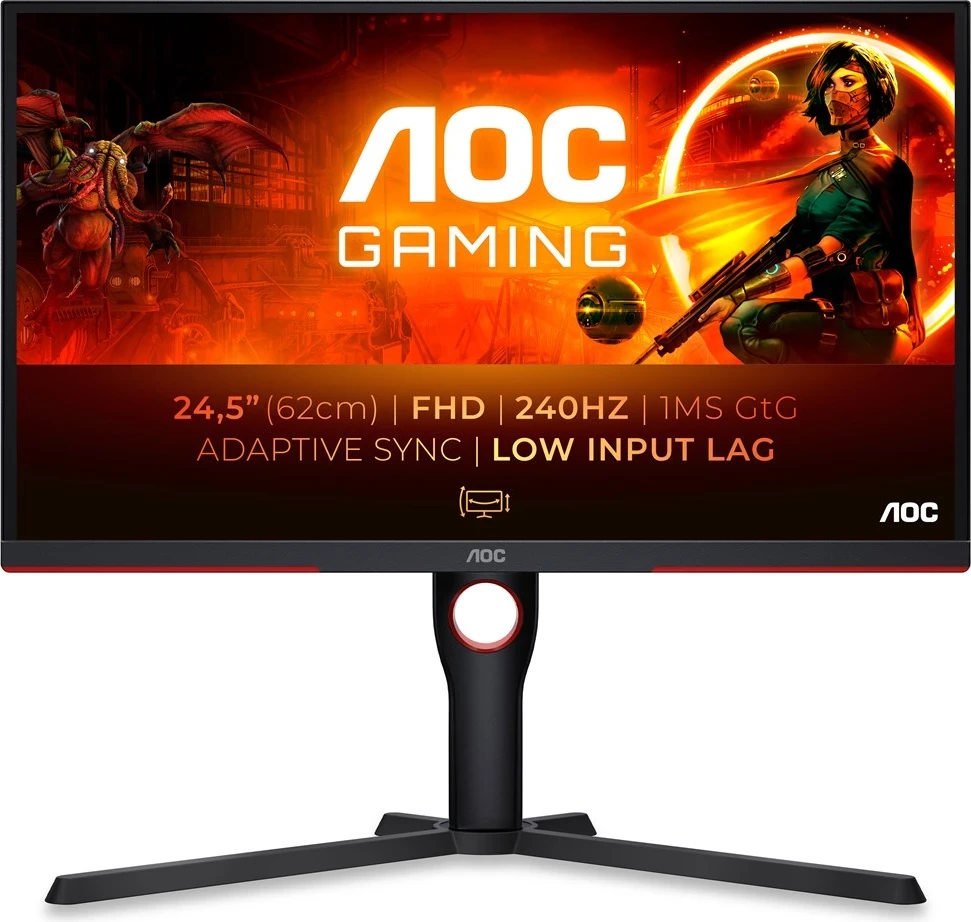 Monitor AOC G3 25G3ZM/BK, 24.5", Full HD, 240Hz, i zi