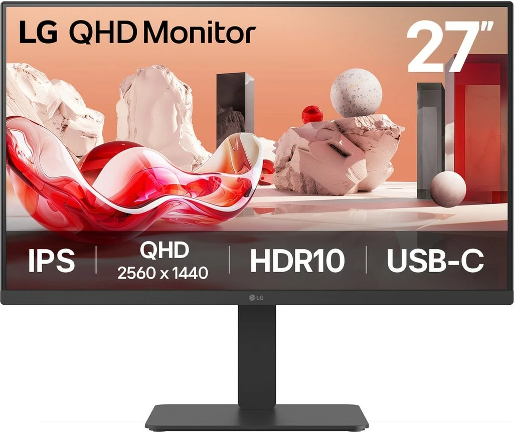 Monitor LG 27BA65QB-B 27", QHD, IPS, HDR10, USB-C