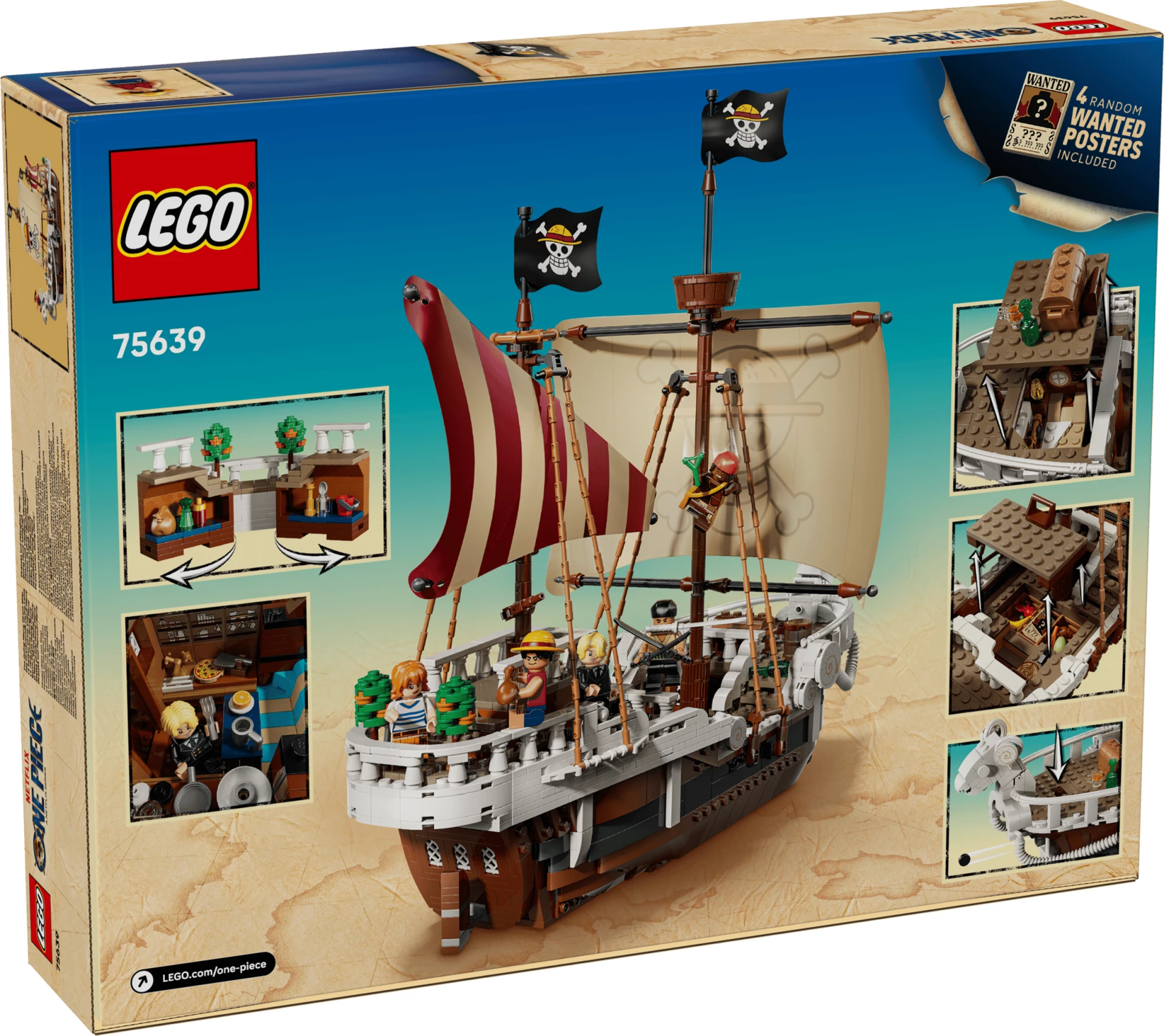 Set ndërtimi LEGO One Piece The Going Merry Pirate Ship 75639, 1376 copë, 5 minifigura