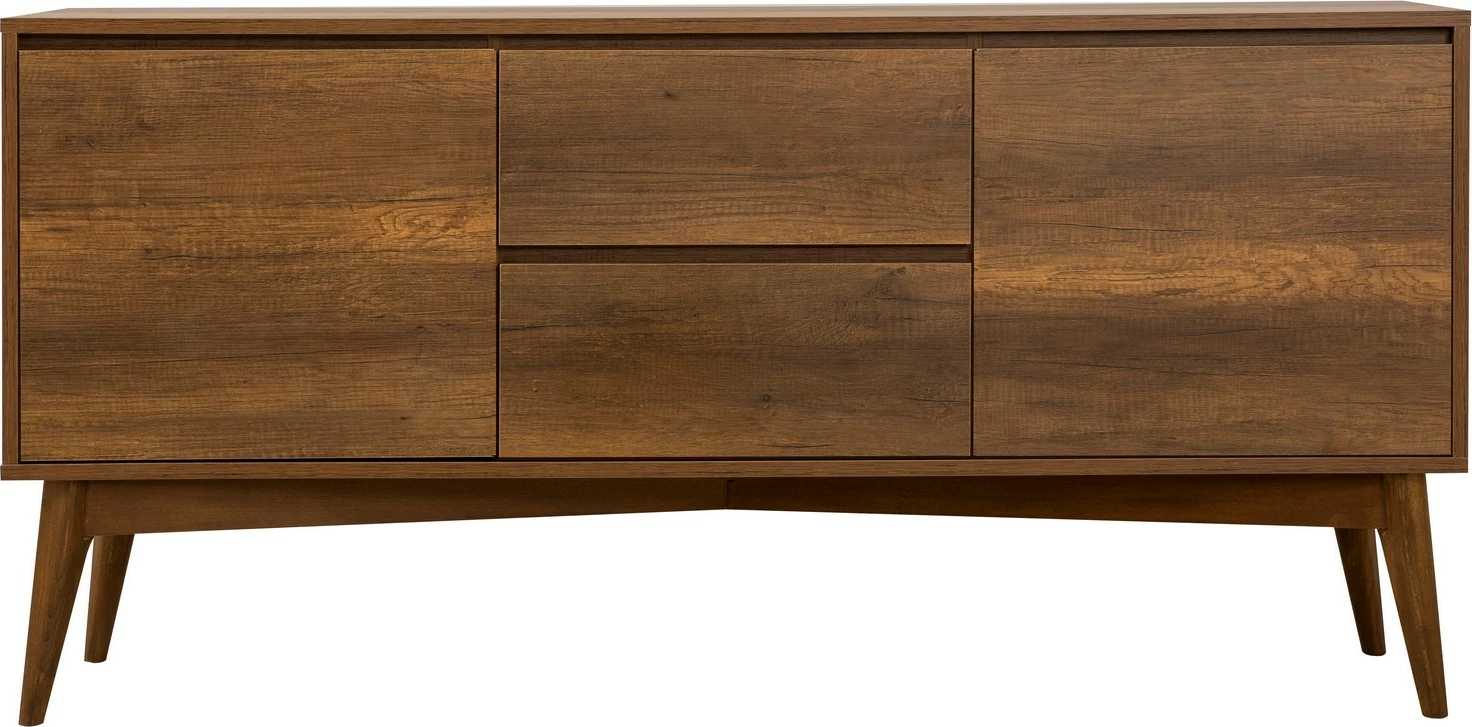 Set tavolinë me karrige dhe konsol, zgjatues, 7 pjesë, Skye Decor, Vina 03 1048, ngjyrë arre, blu e errët