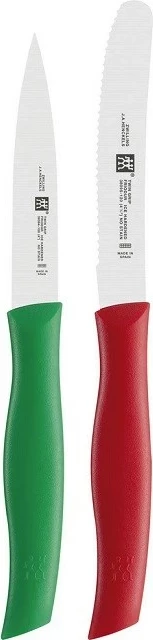 Set thika kuzhine ZWILLING 38099-001-0, çelik inox, doreza e kuqe dhe e gjelbër, 2 copë