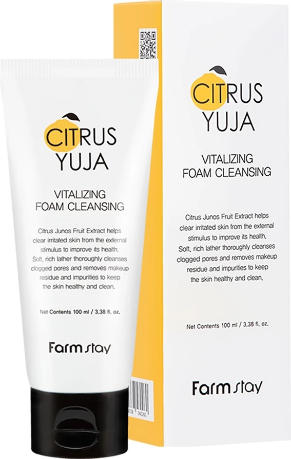 Shkumë pastruese fytyre për femra FarmStay Citrus Yuja Revitalizing, 100ml