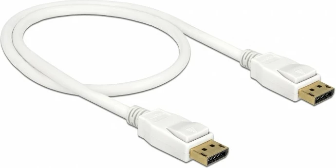 Displayport kabllo DeLOCK 85507, 0.5m, 4K, bardhë