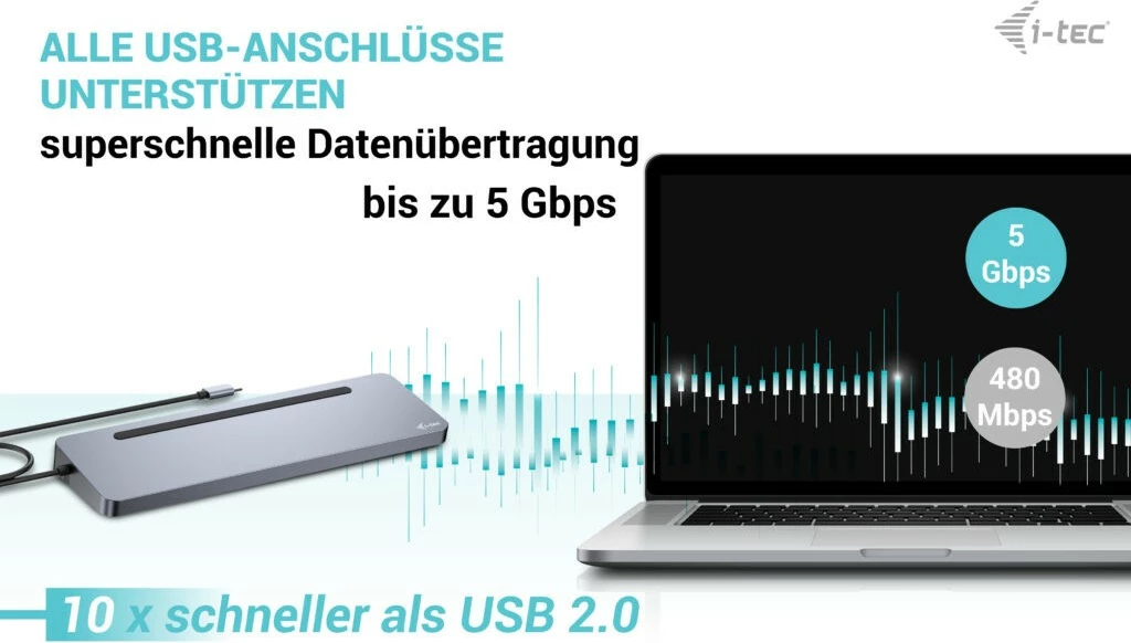 Docking station I-Tec USB-C Metal Ergonomic 3x 4K, 100W, argjendtë