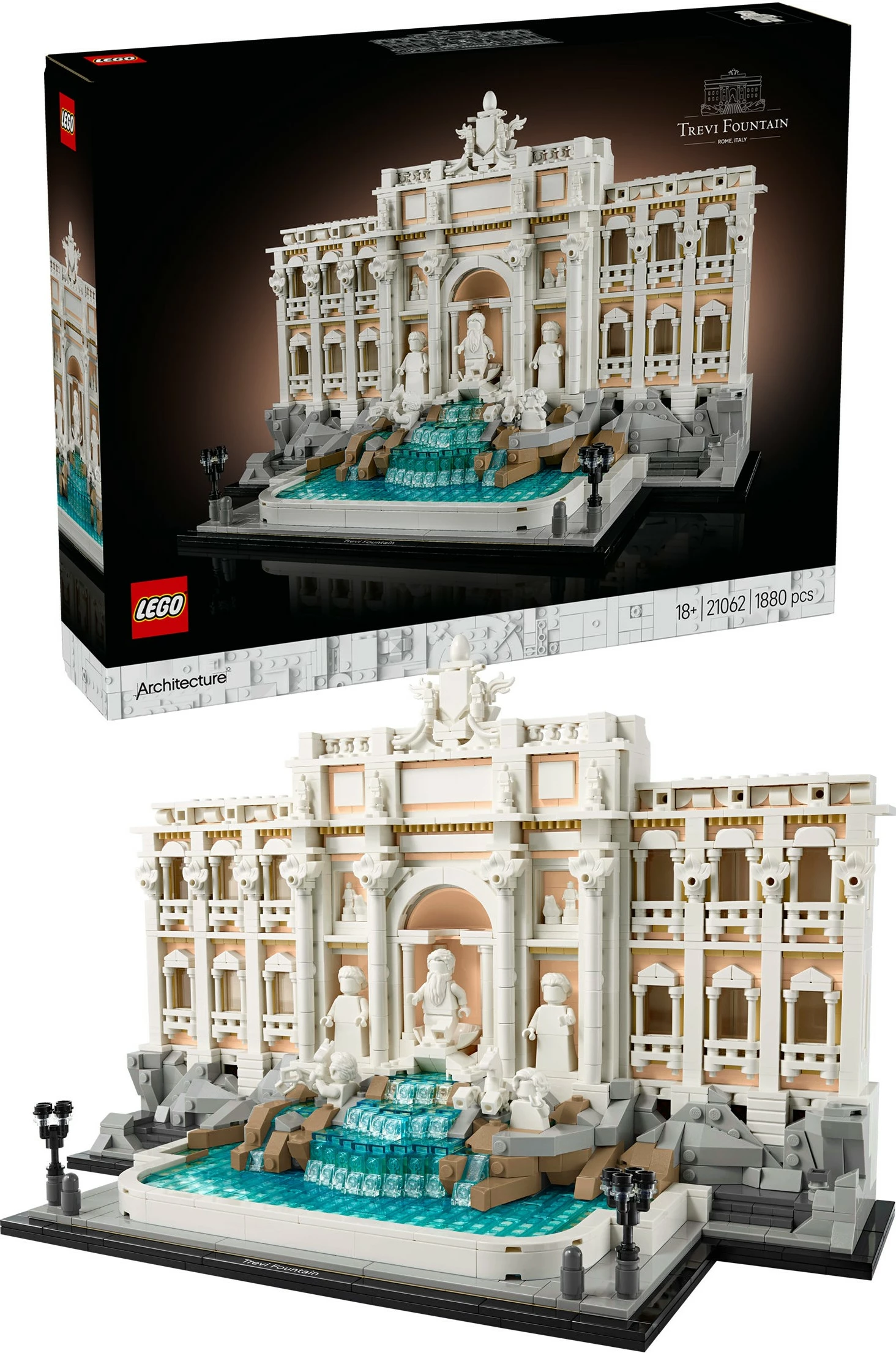 Set ndërtimi LEGO Trevi Fountain, 1880 copë, plastikë, shumëngjyrësh