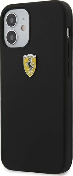 Mbështjellës Ferrari FESSIHCP12SBK për iPhone 12 mini 5.4", silikon, i zi