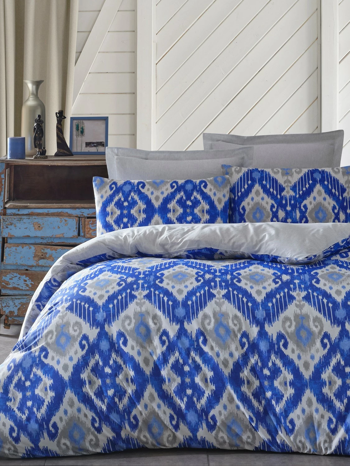 Set mbulesë për jorgan Super King, Stella, ngjyrë kaltër, L'essentiel