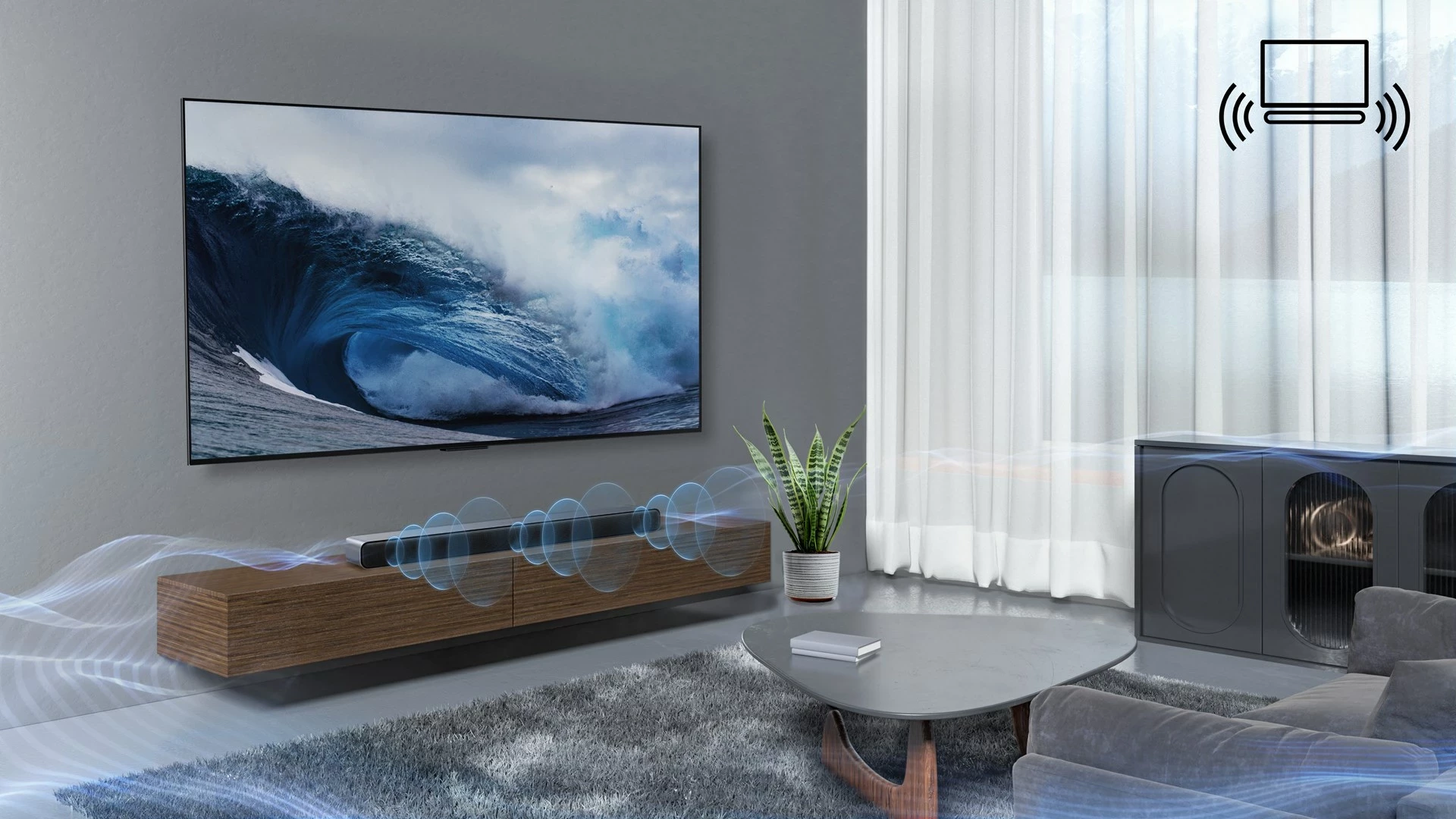 Soundbar TCL S S45H, 2.0 kanale, Dolby Atmos, DTS Virtual:X, Bluetooth, Titanium