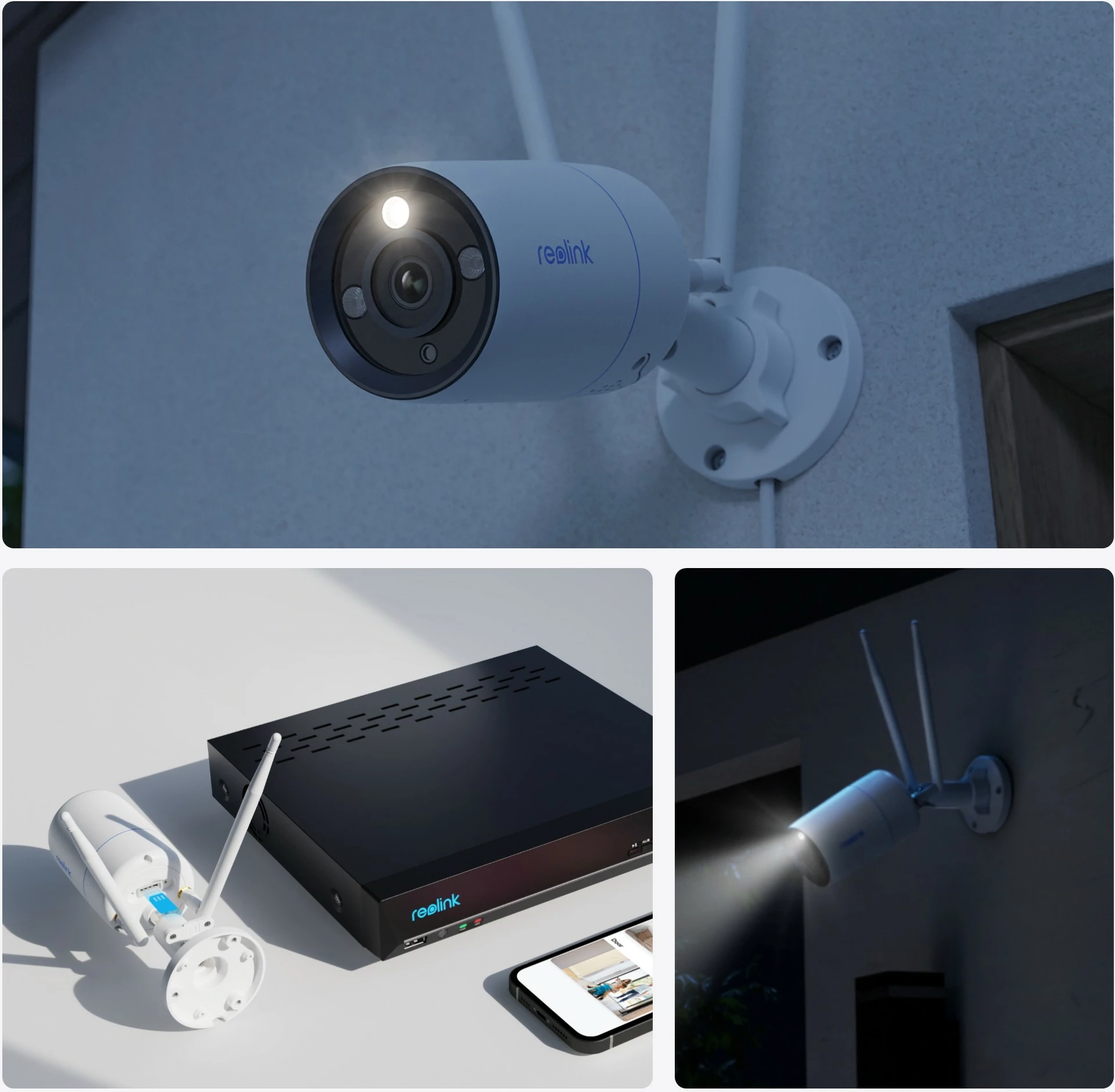 Kamerë sigurie Reolink W330, 4K, Wi-Fi 6, natë me ngjyra, bardhë