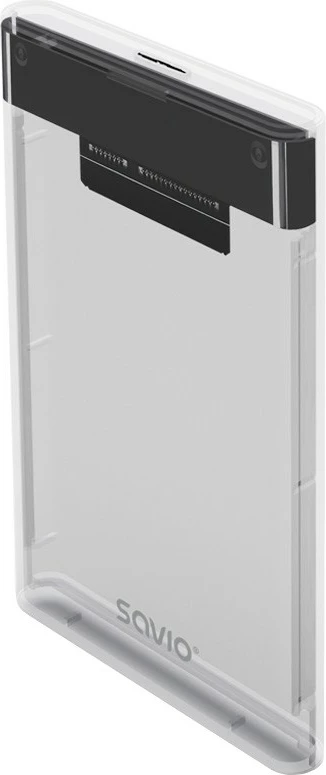 Kasë e jashtme Savio AK-66 për HDD/SSD 2.5", USB 3.0, Transparent