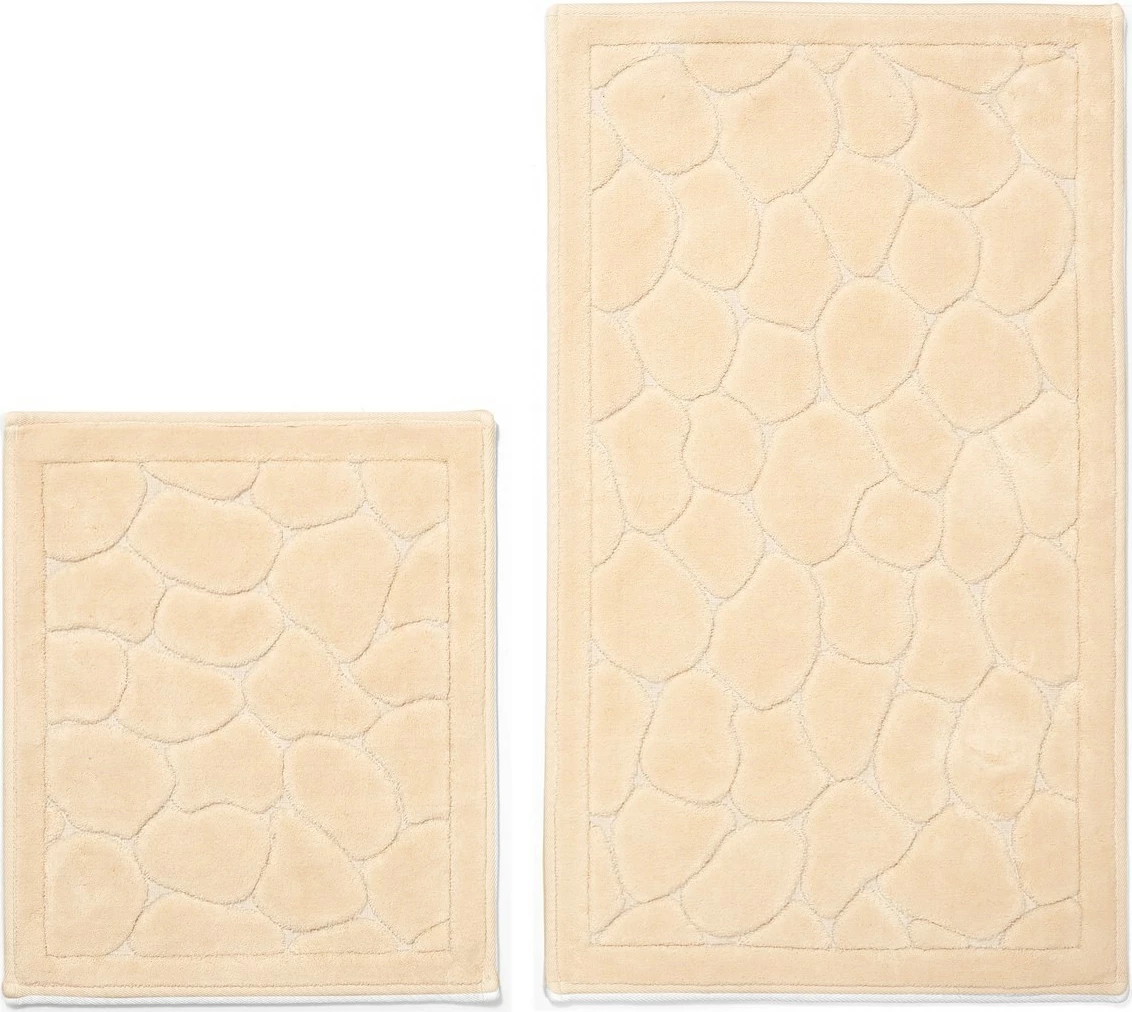 Set tapetash për banjo, 2 copë, pambuk, ngjyrë kafe e çelët, Mijolnir 000127