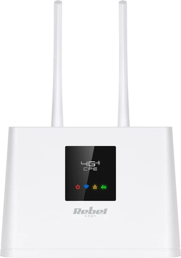 Router pa tel Rebel RB-0702, Single-band (2.4 GHz) 3G 4G, i bardhë