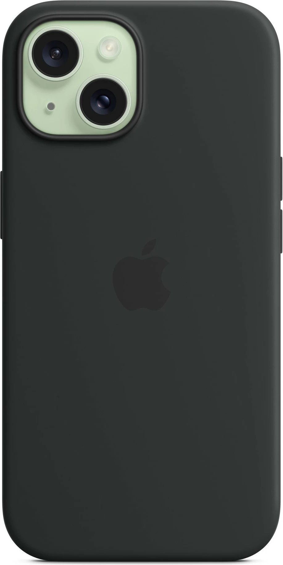 Mbështjellës Apple iPhone 15, silikon, MagSafe, ngjyrë e zezë