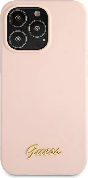 Mbështjellës Guess GUHMP13XLSLMGLP për iPhone 13 Pro Max 6.7", silikon, MagSafe, rozë e çelur