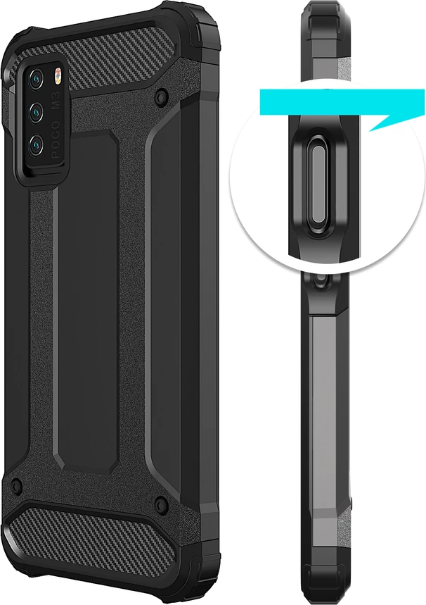 Mbështjellës Hybrid Armor Hurtel për Xiaomi Redmi Note 10 5G / Poco M3 Pro, ari