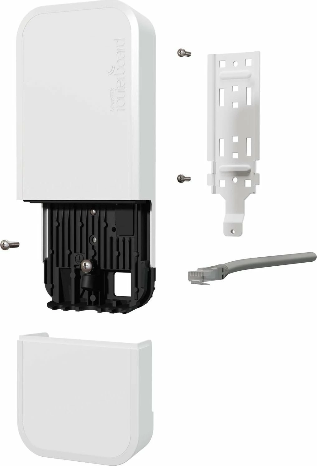 Router MikroTik wAP ax WAPG-5HAXD2HAXD, Wi‑Fi 6, 2x Gigabit Ethernet, WPA3, PoE-in, outdoor, i bardhë