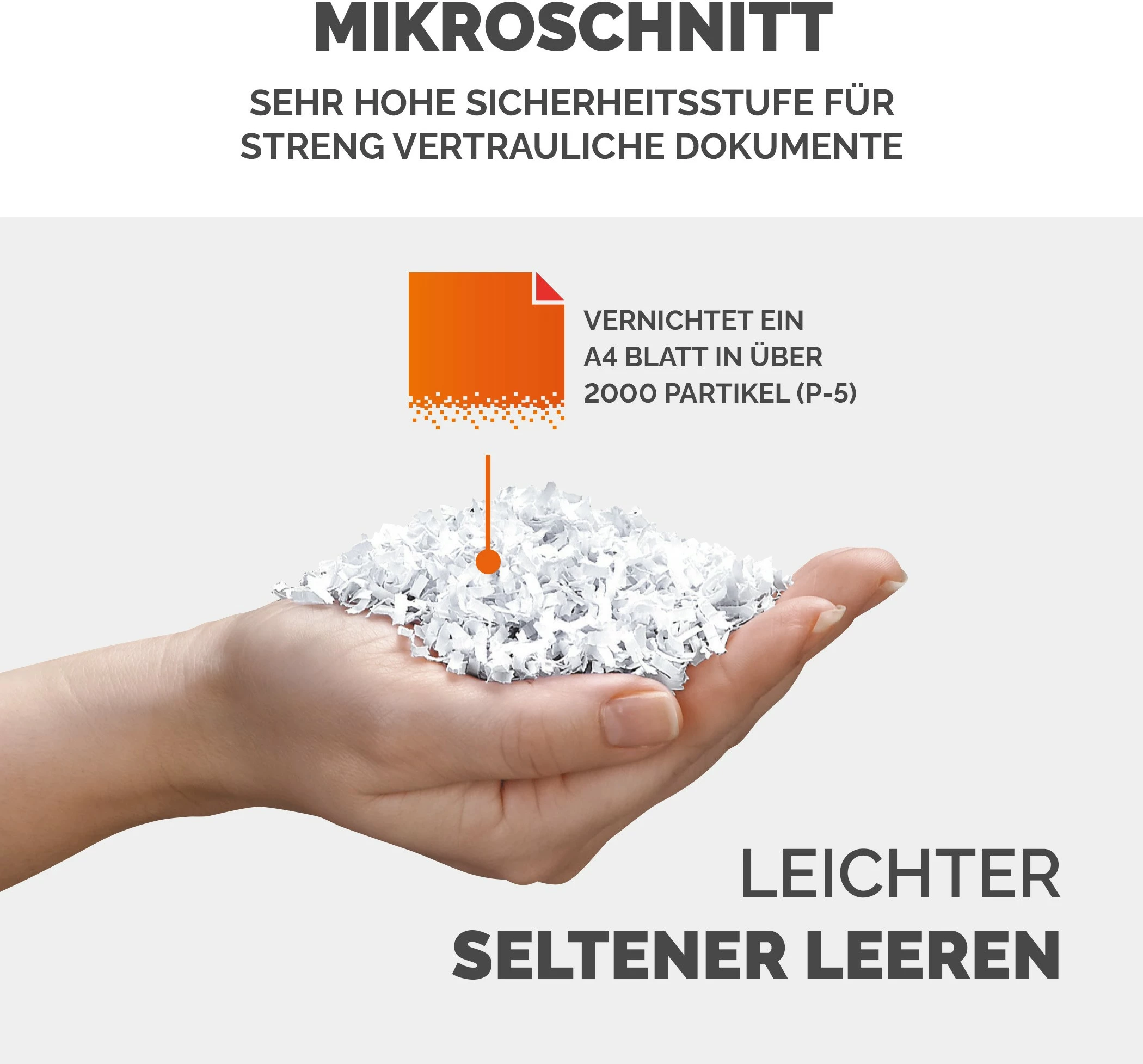 Shredder Fellowes LX21, Micro-cut, 23 L, 15 fletë, Gri/Bardhë