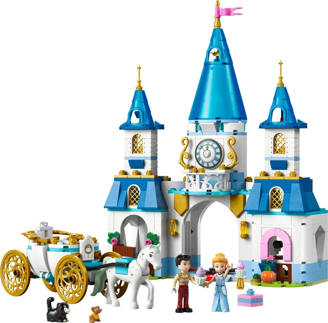 Set LEGO Disney Princess 43275, Kalaja dhe Karroca e Hirushes